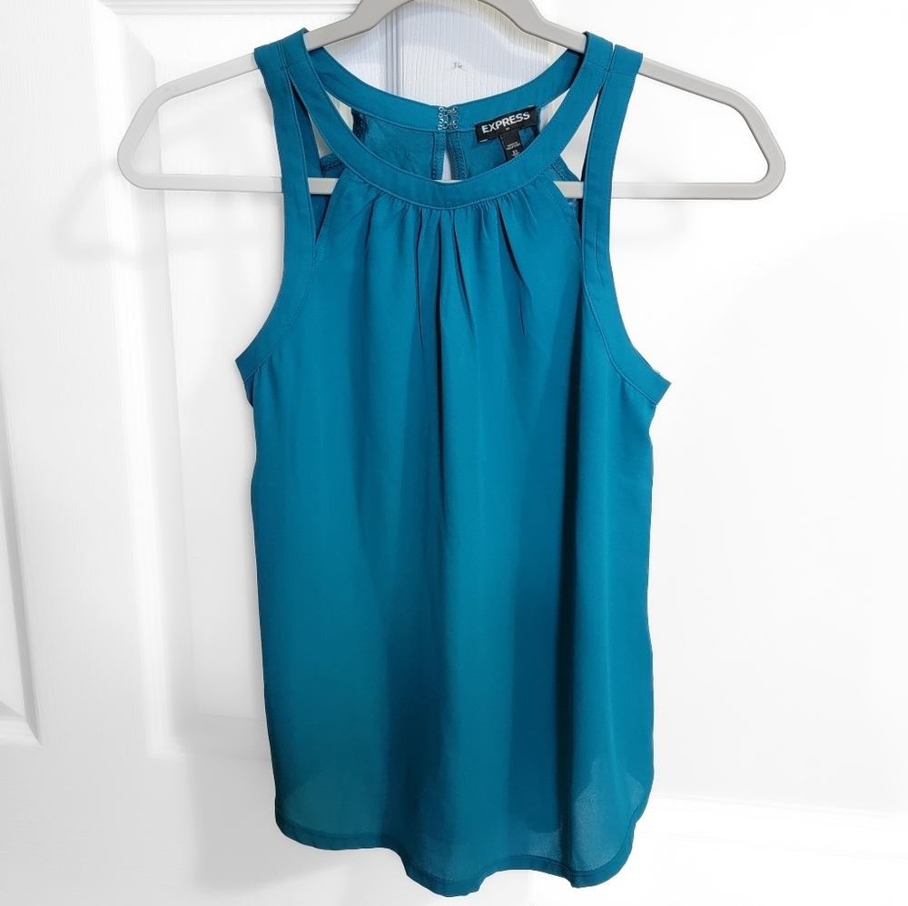 Express Teal Blue Sleeveless Tank Top Size XS